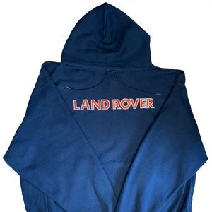 Landrover navy blue hoodie with orange logo XXL